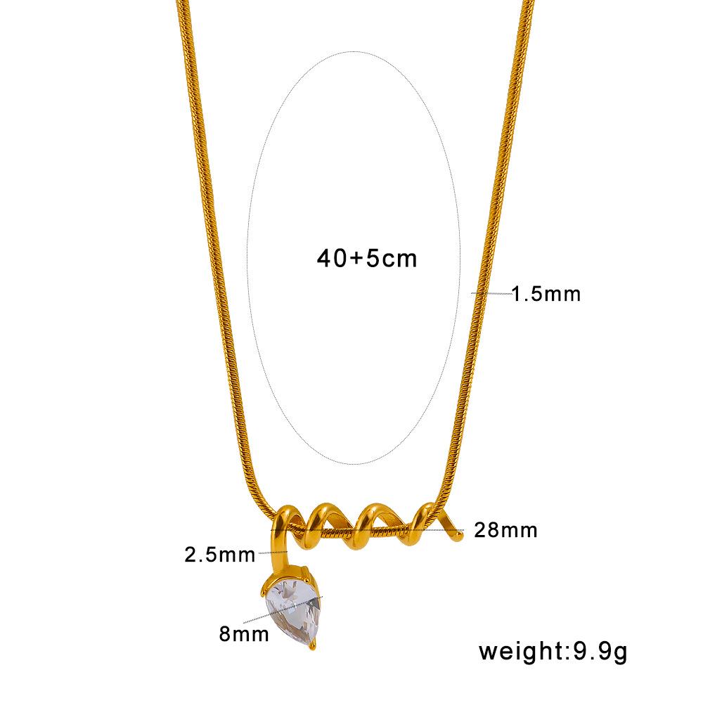 18K Gold-Plated Spirit Snake Necklace with Movable Pendant - Elegant & Cool Style