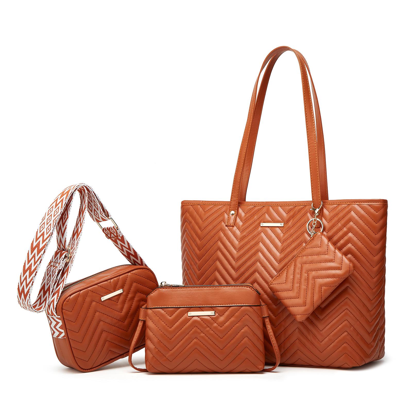 

3pcs set Women s Handbag Purse Large Capacity Crossbody Shoulder Bag PU Leather Top-Handle Tote Bags for Work Commuting Travel