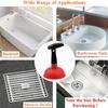 Heavy-Duty Manual Plunger with Thickened Suction Cup - 3-Second Quick Drainage, Non-Electric Hand-Powered Unclog Tool for Kitchen Sinks, Toilets