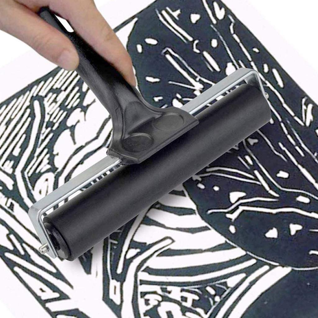 2 bucăți role Brayer 6 cm instrument robust de ștanțare cu role de mână din cauciuc pentru imprimare, pictură, artizanat