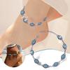 Beach Turquoise Foot Ornaments Simple Versatile Retro Ethnic-style Foot Chain Fashionable Metal Alloy Turquoise Foot Accessory
