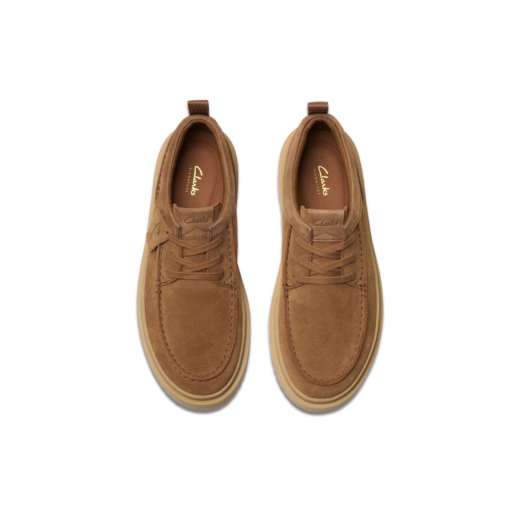 Clarks Leather Fashion Comfortable Versatile Retro Casual Shoes Men sneaker Dark-Brown 261808657