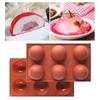 6 Holes Dessert Molds Half Ball Food Grade Silica Gel Cake Making Supplies for Home Kitchen