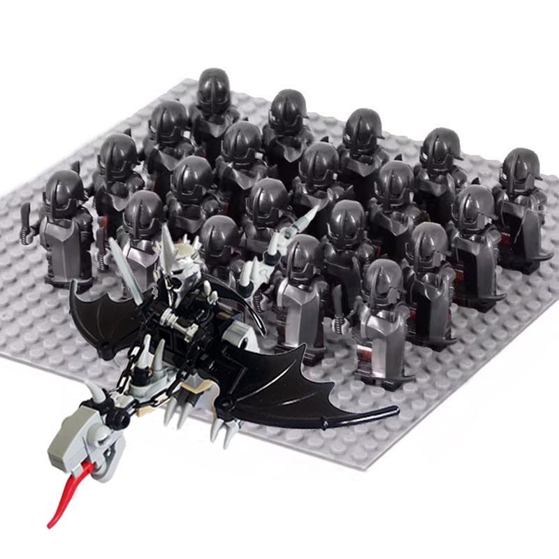 Moc Uruk-hai Strong Orc Army Soldiers with Witch King leader Mini Figure Building Block Set Toys for Children as Birthday gifts