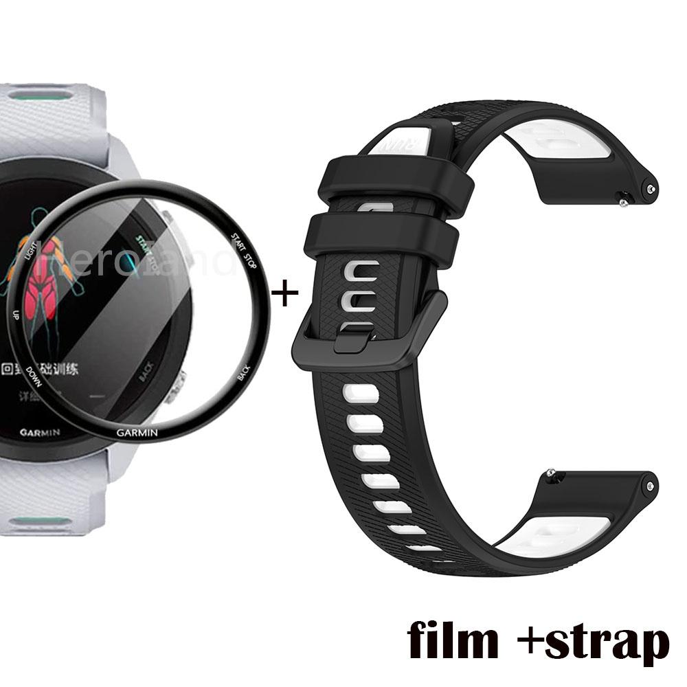 Fashion Silicone 22mm Watchband For Garmin Forerunner 265 Strap Smart Wristband For Garmin Forerunner 255 Band Bracelet +Film