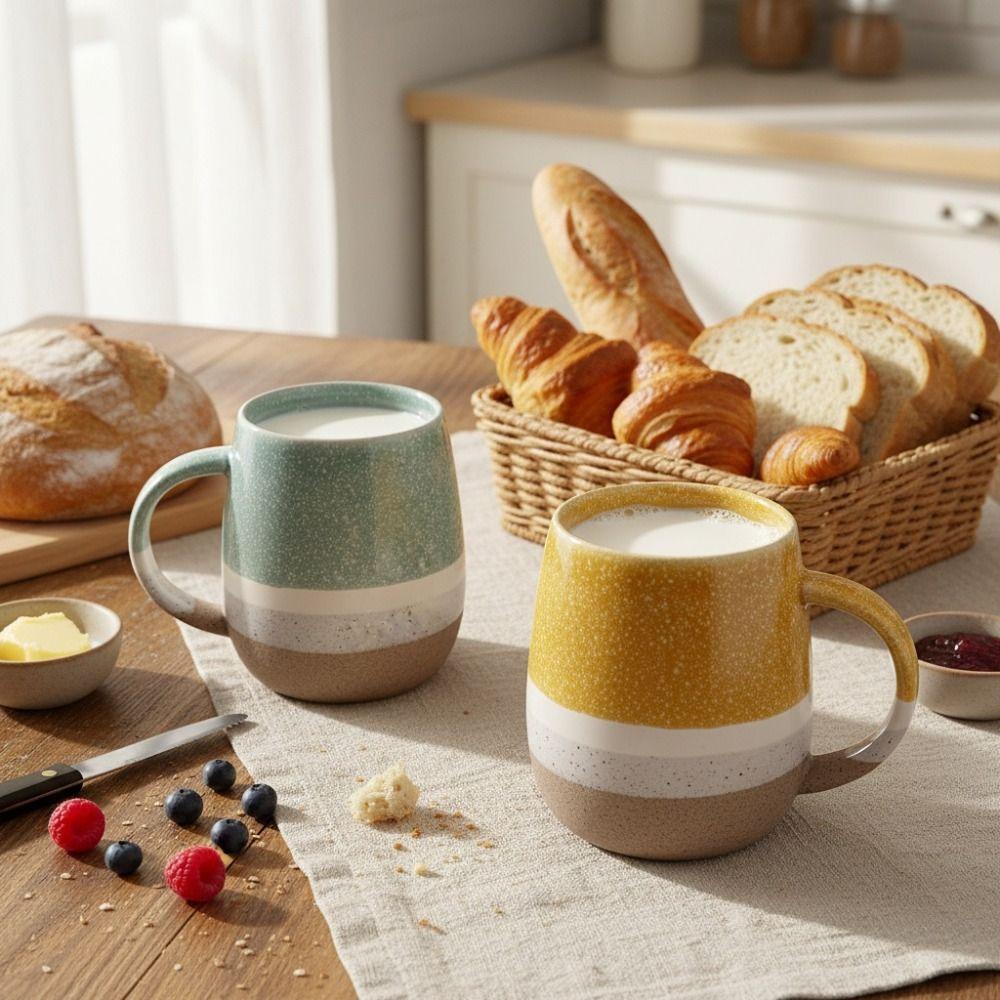 Ceramic Kiln-changed Tea Mug Nordic Style Milk Mug Household Tea Separation Cup  Office