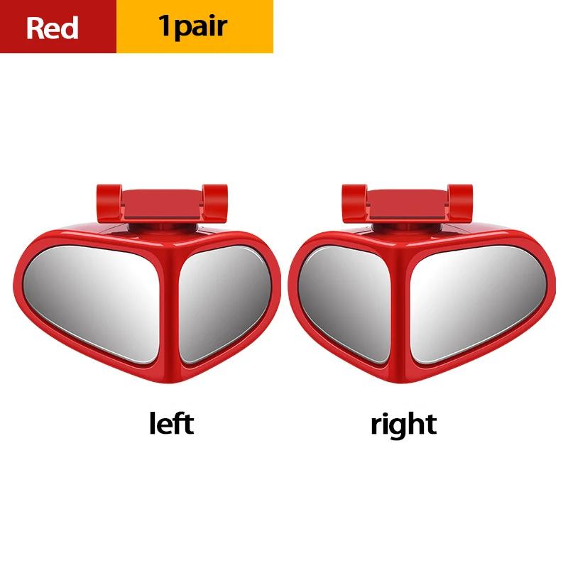 2 Stück HD Totwinkelspiegel - 360° verstellbare Weitwinkelansicht für Vorder- und Hinterräder Ultra-Klares Glas Passend für LKWs, SUVs, Limousinen