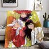 Comics Inuyasha Throw Lightweight 240g Flannel Blanket Soft Skin-friendly for Summer Cooling