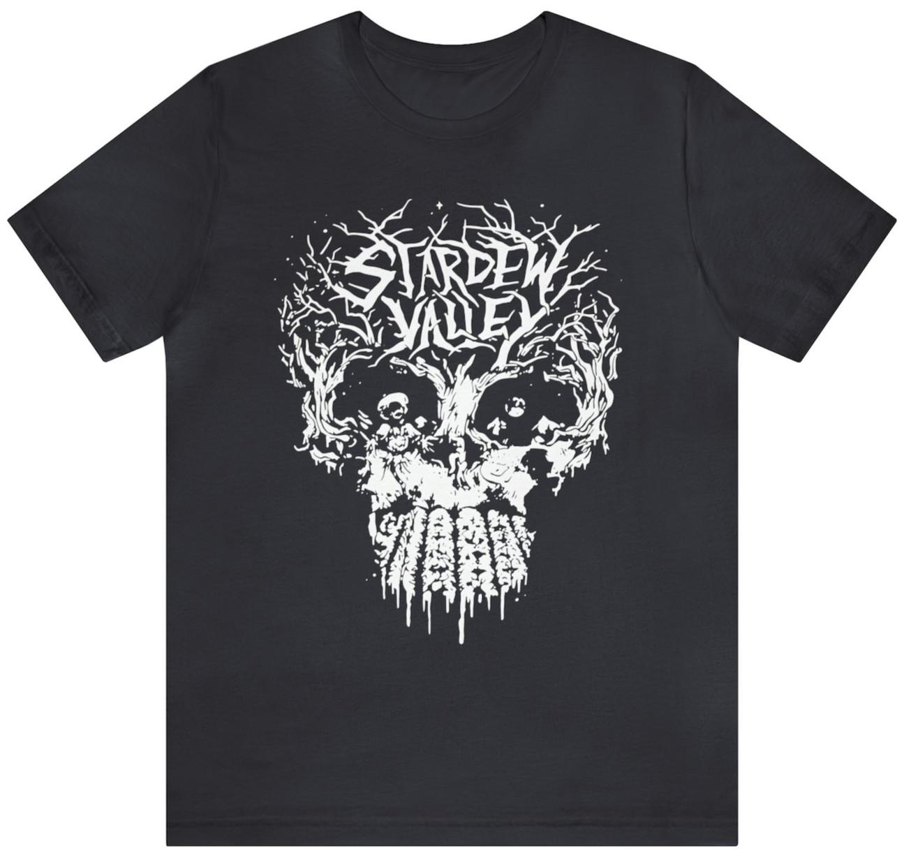 Dark Fantasy Skull Forest Graphic Tee – Gothic Art Style Shirt L