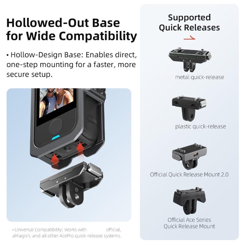 Quick Release Cage For X4 Air Action Camera Mount With Cold Shoe Full Protective Frame Case Accessories