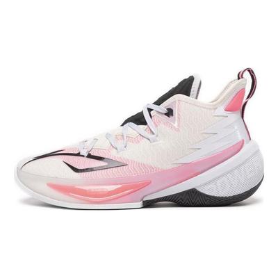 Air Strike 9 Premium Fabric Synthetic Leather TPU Wear Resistant Breathable Mid Top Basketball Shoes Men Basketball Shoes White Pink ABAS073-7