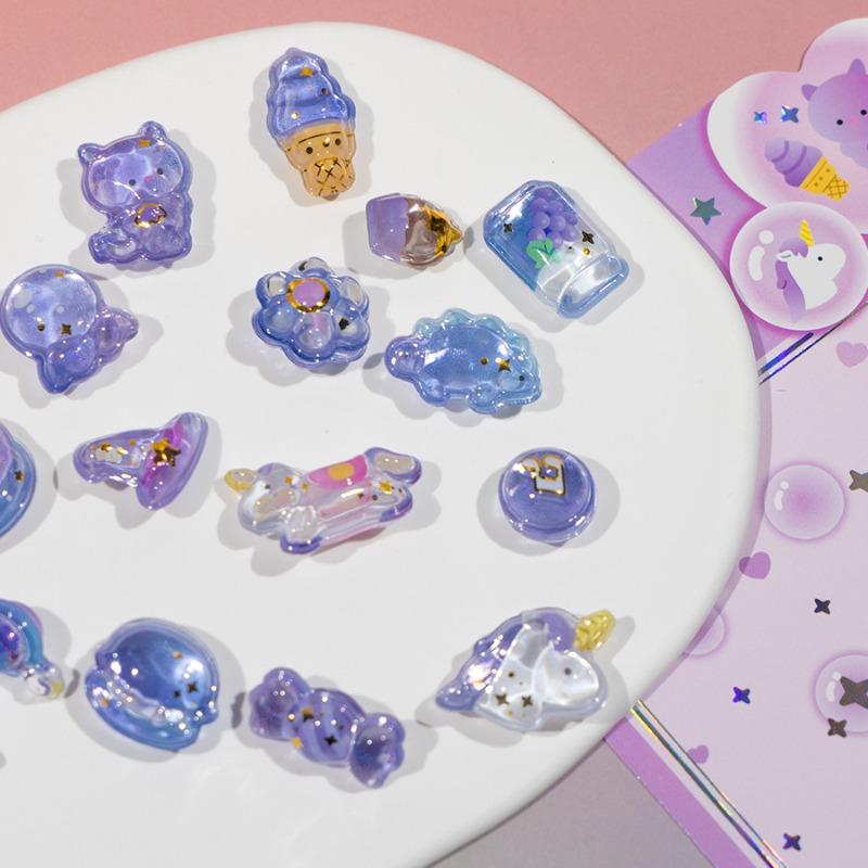 Cute Cartoon Jelly Color Scrapbook Journal Sticker DIY Decor Stationery Phone Case 3D Relief  Animal Sticker Student Supplies