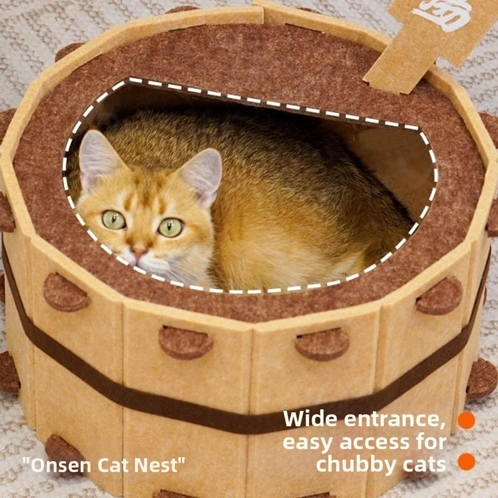 Four Seasons Cat Bed Felt Cat Castle House Fun Bathtub Cat House  Sharpening Claws/sleeping