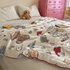 Cartoon Milk Knit Cotton Baby Quilt – Cooling Summer Blanket for Infants