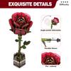 Wacocetoy Cross-Border Red Rose Puzzle 3D Wooden Diy Coloring Toy 2-In-1 Set Ornament Puzzle