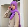 New women's autumn and winter hat, thickened squirrel fleece three-in-one hat, outdoor cold-proof and windproof hat and scarf combo