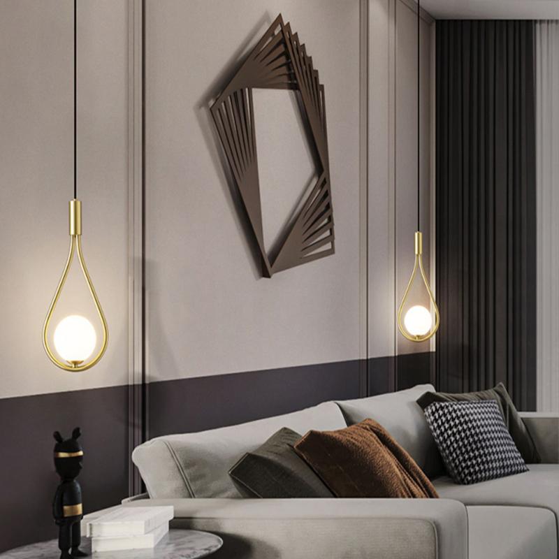 Indoor LED Cord Pendant Lights Chandelier Lamp for with G9 Corridor Bedroom Living Room Nordic LED Hanging Lighting for Foyer