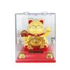 Y Solar Fortune Cat Waving Hand Ornament: Light-Powered Decor for Car, Living Room, or Office Desk