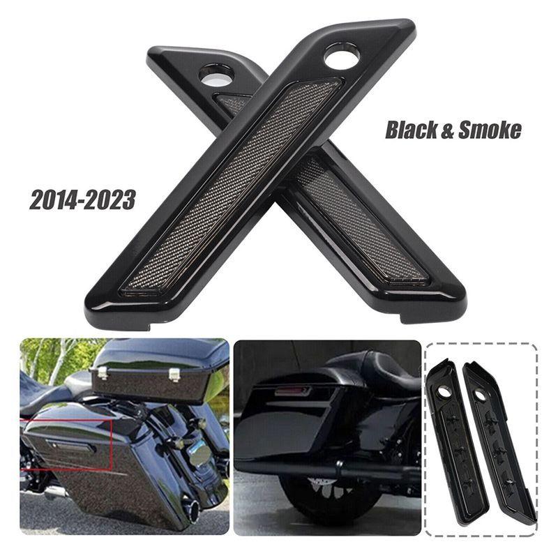 WO-1Pair Saddle Bag Hinge Latch Covers Replacement Parts For Touring Electra Road Street Glide 14-23