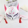 Half Face  Mask Hand-painted Fashion Mask Halloween Masquerade Party Tassels Anime Fox Mask For Costume Parties Anime