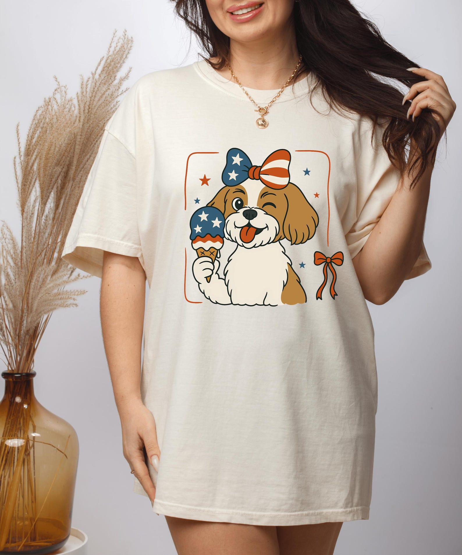 Coquette Shih Tzu 4th July T-shirt, Shih Tzu coquette Shirt, Independence Day Shih Tzu Tee, Shih Tzu Mom Gift, 4th of July dog mom Apparel XL