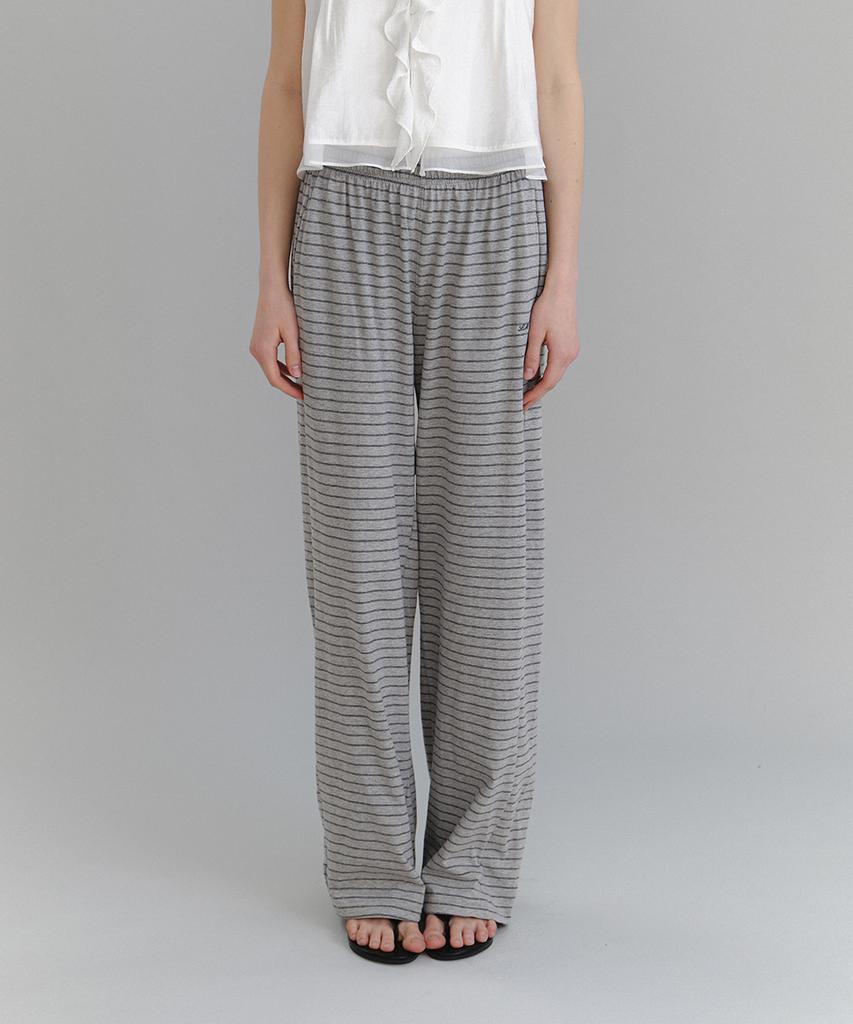 LAMINEZ Lumi Stripe Easy Pants - Gray