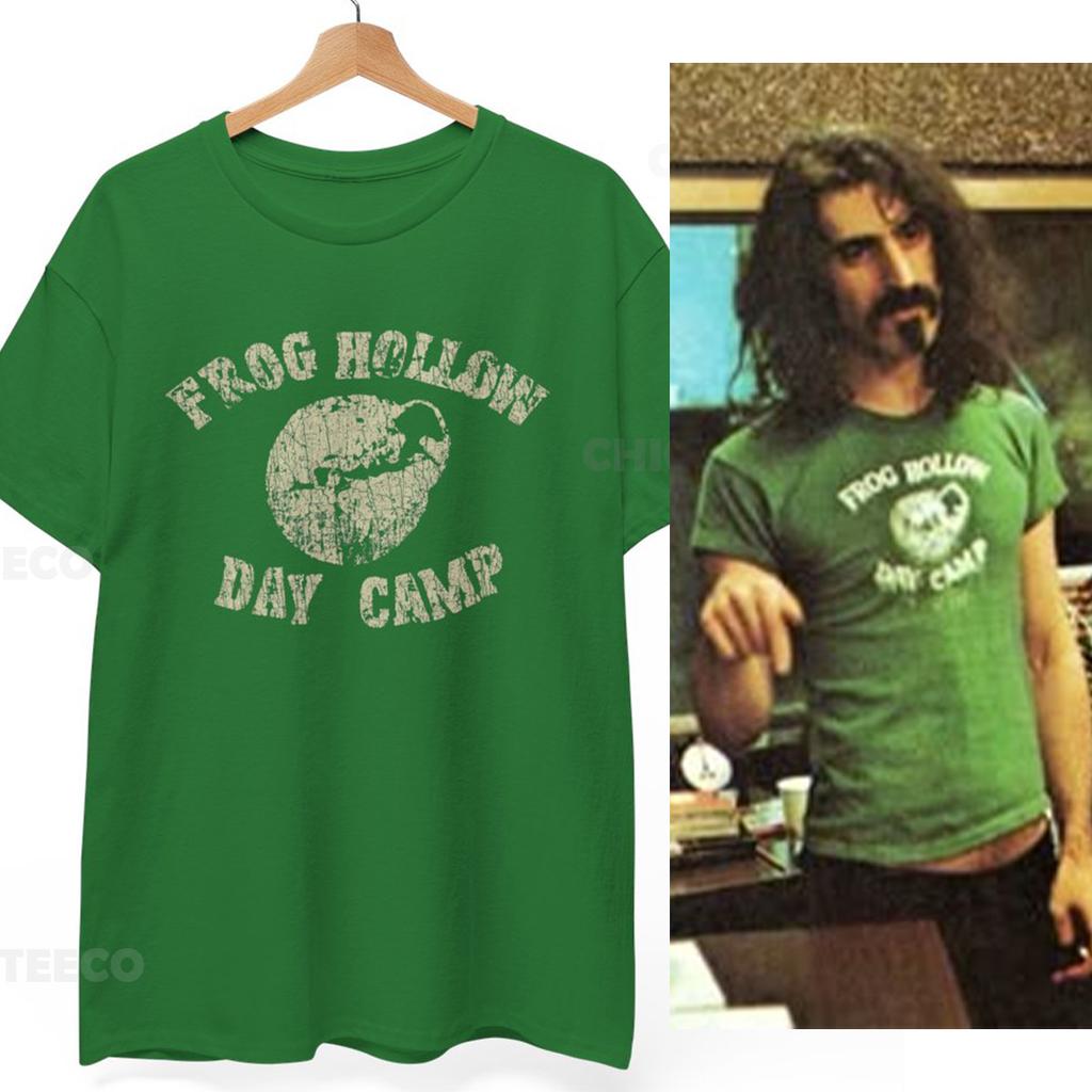Frank Zappa Frog Hollow Day Camp Vintage Rock Icon Unisex Tee All Size