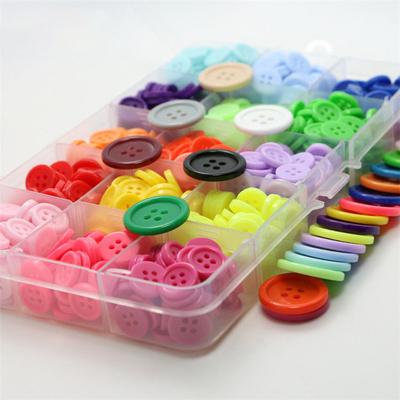 5pcs Color Resin Candy Color Buttons Handmade Diy Material Buttons Painting Hand Bouquet Children'S Shirt Small Buttons