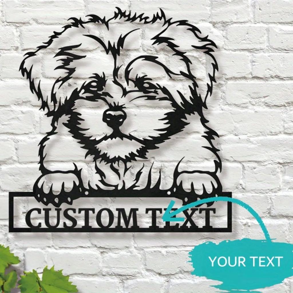 Custom Bolonka Zwetna Dog Metal Sign, Personalized Name Plate Wall Decor