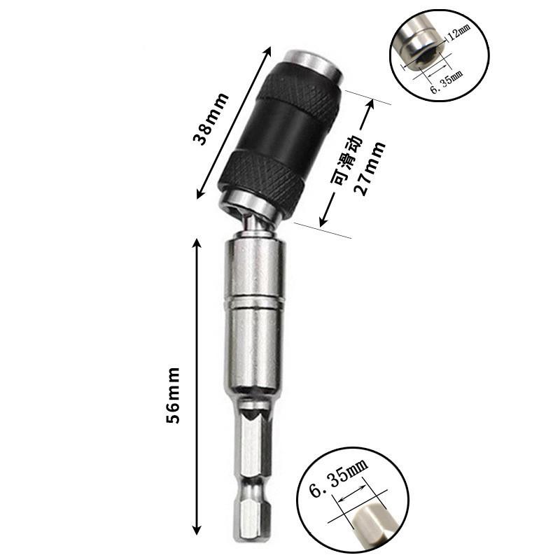 Drill Bit Extension Pivot 1/4 Inch Hex Quick Release Pivoting Screwd Drill Bit Holder Magnetic Swiveling Bit Tip Holder Set