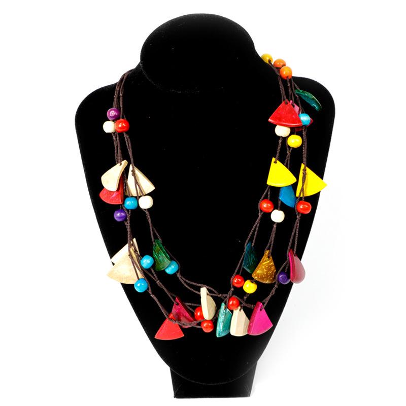 JMXD Bohemian Tribal Triangle Geometric Long Layered Pendant Necklace for Women Y2K Fashion Minimalist Jewelry Accessories