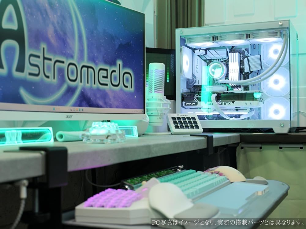 Herní PC ASTROMEDA GAMER WH, bílý, Ryzen7, paměť 16GB, stolní počítač 5700X/GeForce-RTX4060 (Černá)/RGB (2 paměť)/SSD1TB (M.2 NVMe)/Windows11