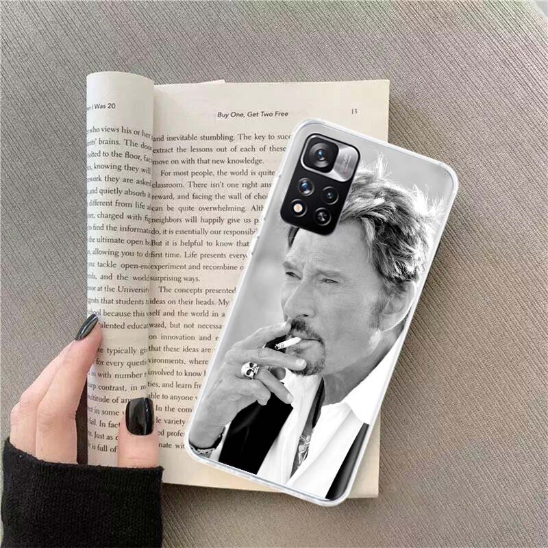 

Johnny Hallyday Music Black Phone Case For Xiaomi Redmi Note 14 13 Pro Plus 5G Cover 13C 14C 12 12C 9 9T 9C 10 10C 8 7 6 10A 9A Note 14 Pro Plus 5G