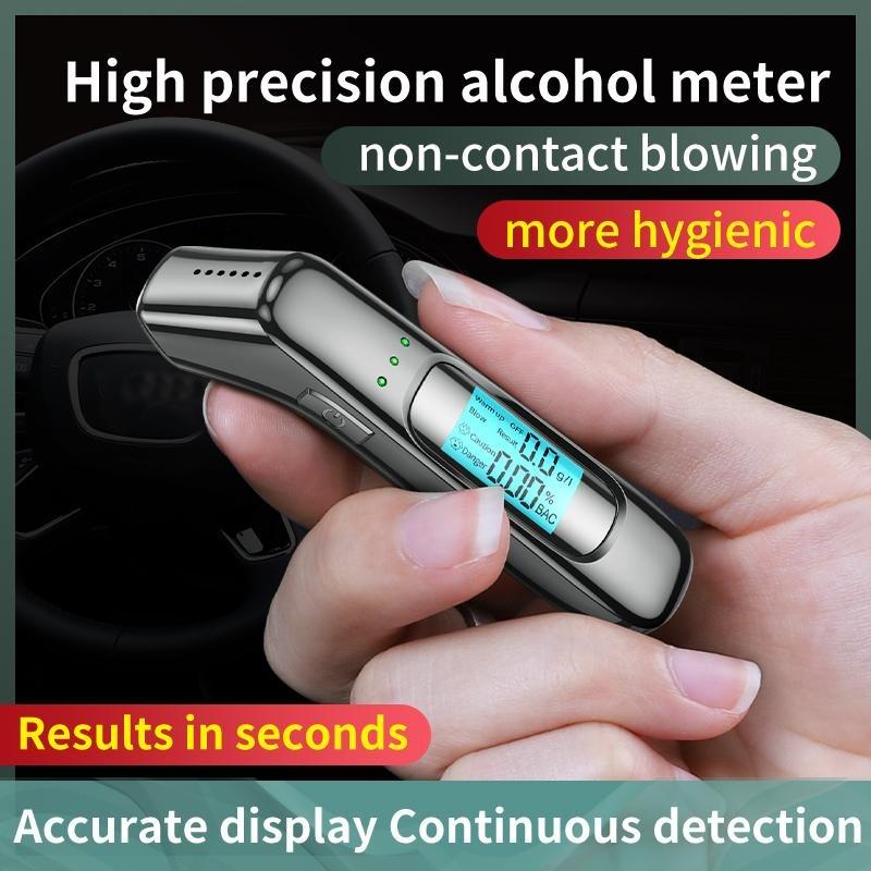 1PC Alcohol Tester Monitor Non-Contact Alcohol Breath Tester Alcoholmeter Professional Alcohol Detector Breathalyzer High Accuracy Drunk Driving Test
