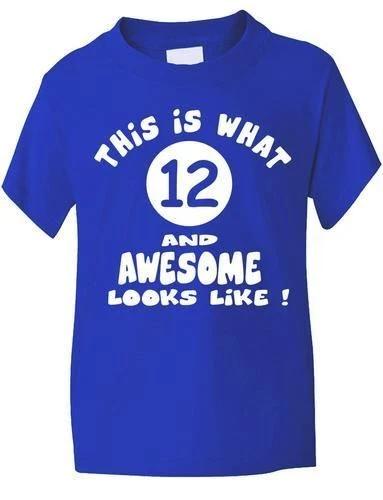 

12th Twelveth Birthday T-Shirt Girls Boys Unisex Birthday Gift Age 1-13 2XL