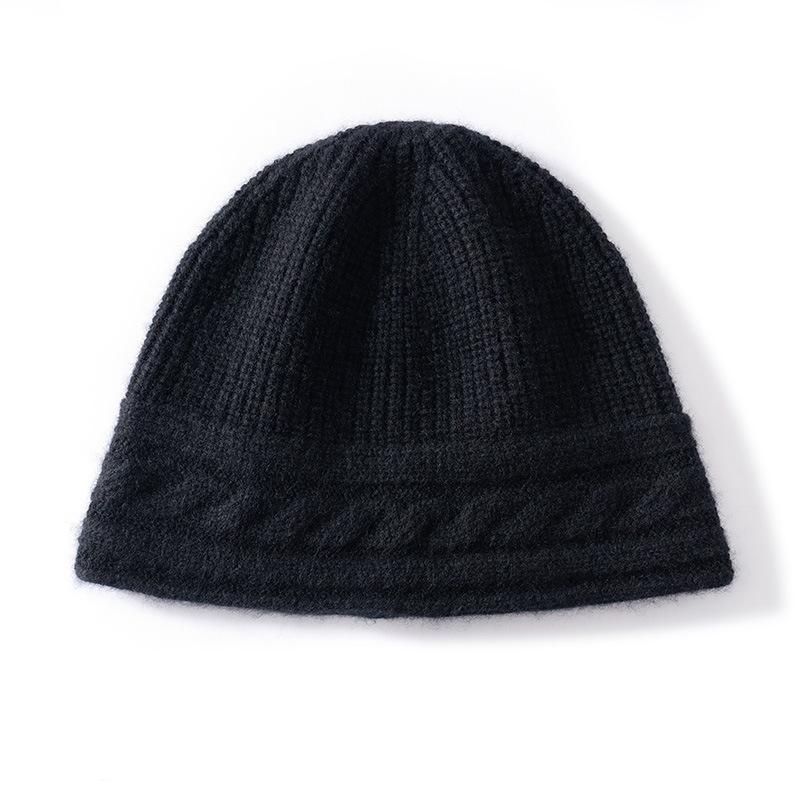 Direct Supply Autumn and Winter Cashmere Hat Simple Bucket Hat Thickened Twisted Dome Hat Pot Hat Warm Wool Hat