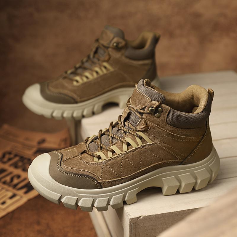 Men's Hiking Boots Waterproof Snow Boots Leather Sneakers Male Outdoor Sports Shoes Size 39-45