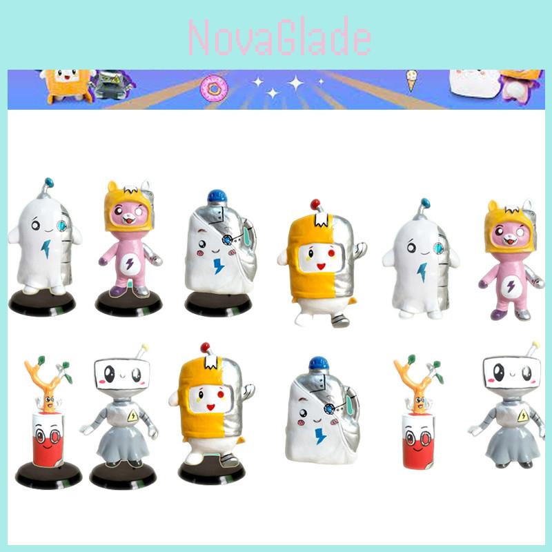 Lankybox Cat Toy Pvc Figurines Set Of 6 In Opp Bag