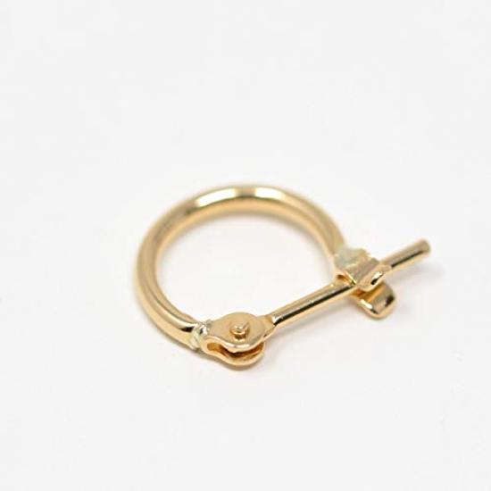 Small 18k Gold Hoop Earrings for One 1mm x 8mm Pipe 1 Earring and 2 Polishing Ear, (Includes Cloths)