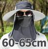Large Shawl Sunscreen Neck Protection Big Brim Sun Hat Outdoor Leisure Mountaineering Fishing Cap Men Waterproof Fisherman Hats