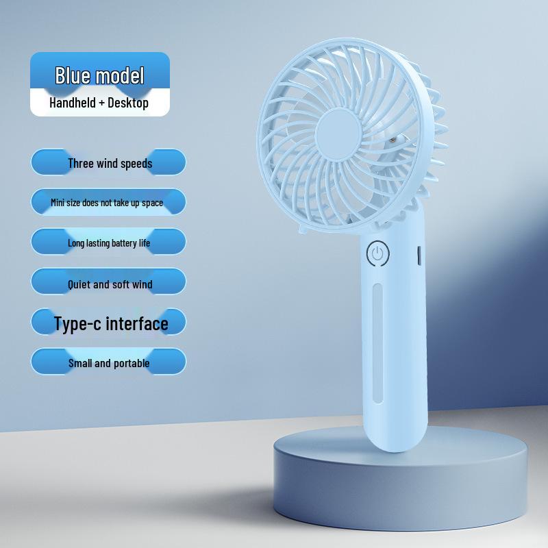 

Portable Wall-Mounted Desktop Circulation Fan with Night Light - Rechargeable Mini Clip-On Fan 18x9.5x20.5 cm