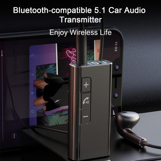 

Аудиоприемник Удобный многофункциональный адаптер громкой связи Bluetooth-совместимый аудиопередатчик AUX аудиоприемник Автомобильный аудиоприемник