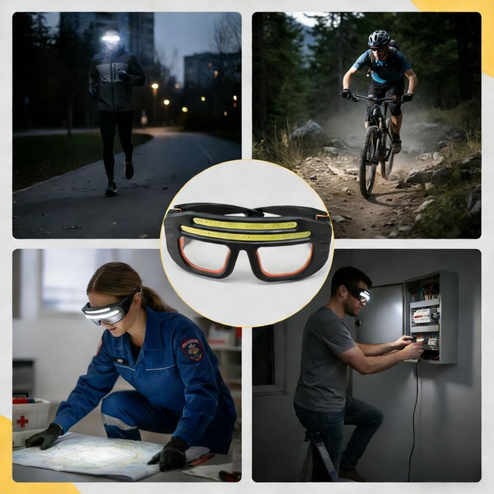 Powerful COB Headlamp Type-C Rechargeable Head Flashlight Built-in Battery Outdoor Fishing Camping Lantern Waterproof Torch