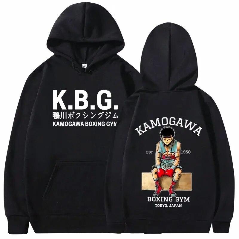 Best Seller Unisexga Makunouchi Takamura KGB Graphic Hoodies Unisex Streetwear Anime Kamogawa Boxing Gym Double Sided Print Hoodie Unisex