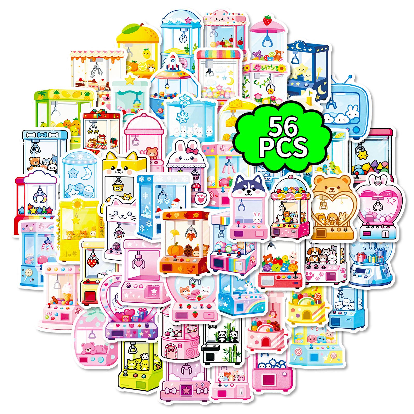 

56 Girl Heart Doll Machine Stickers Colorful Color Scheme Cute Doll Soft Cute Wind Hand Account Collage Atmosphere Full