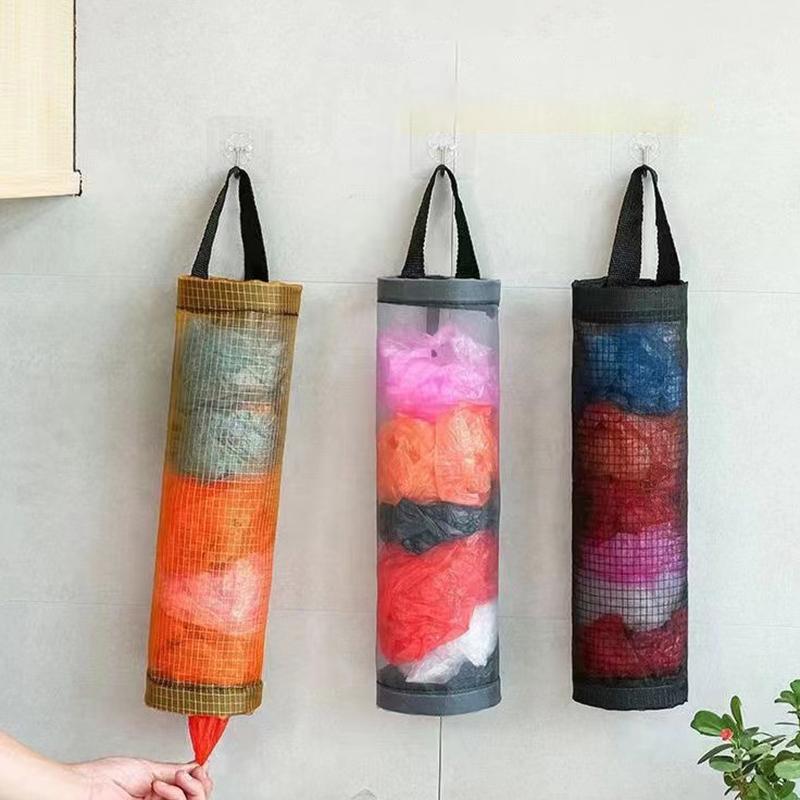 Hanging Garbage Bag Storage Bag Kitchen Dispenser Garbage Wall Mounted Grocery Holder Home Organizers Storage Accessories