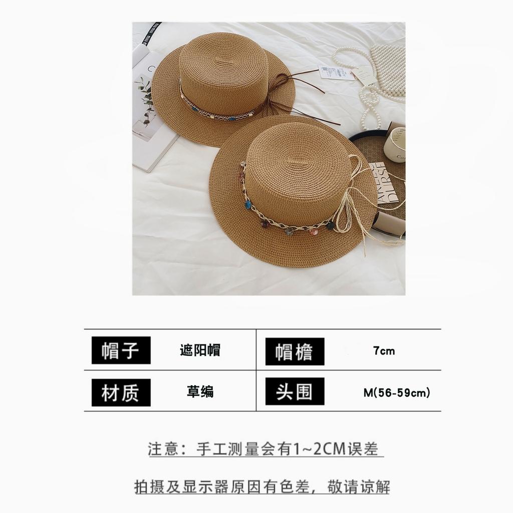 New original ethnic style straw hat women's spring and summer beach outing sun hat retro straw woven sun protection hat
