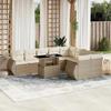 VidaXL Garden Lounge Set with Cushions 10 Pcs Beige Braided Resin 3268758