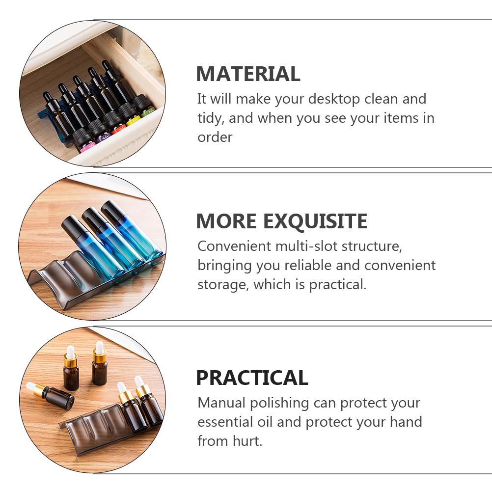 2 Pcs Essential Oil Bottle Display Stand Displaying Rack Shelves Perfume Organizer As Multi-grid