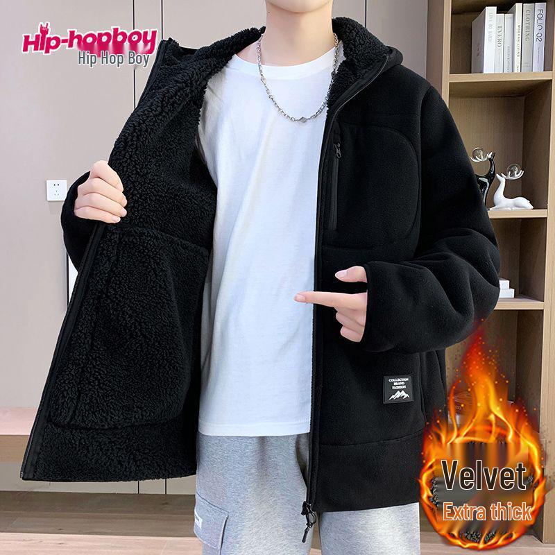 Men's Heavyweight Hooded Fleece Jacket - Winter Outdoor Warmth